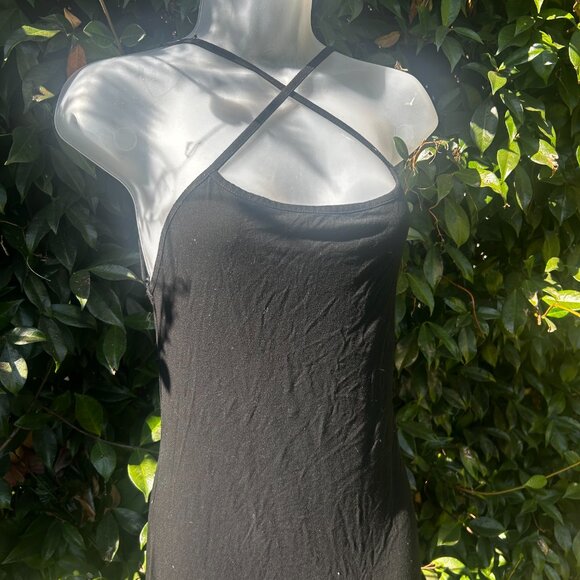 Shein Sxy Solid Criss-Cross Backless Bodycon Dress - Picture 3 of 5